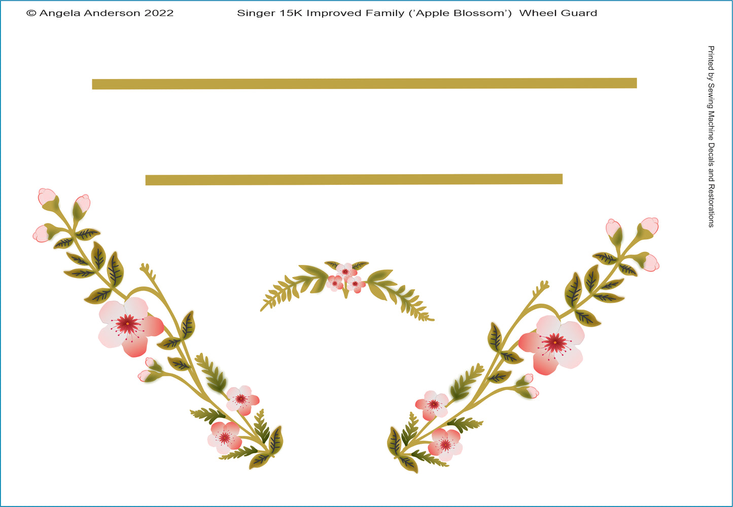 Model 15K Improved Family Fiddlebase 'Apple Blossom' waterslide decals