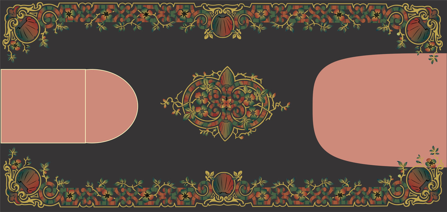 Model 15K Custom red and green 'Tiffany' Sewing Machine Waterslide Decals