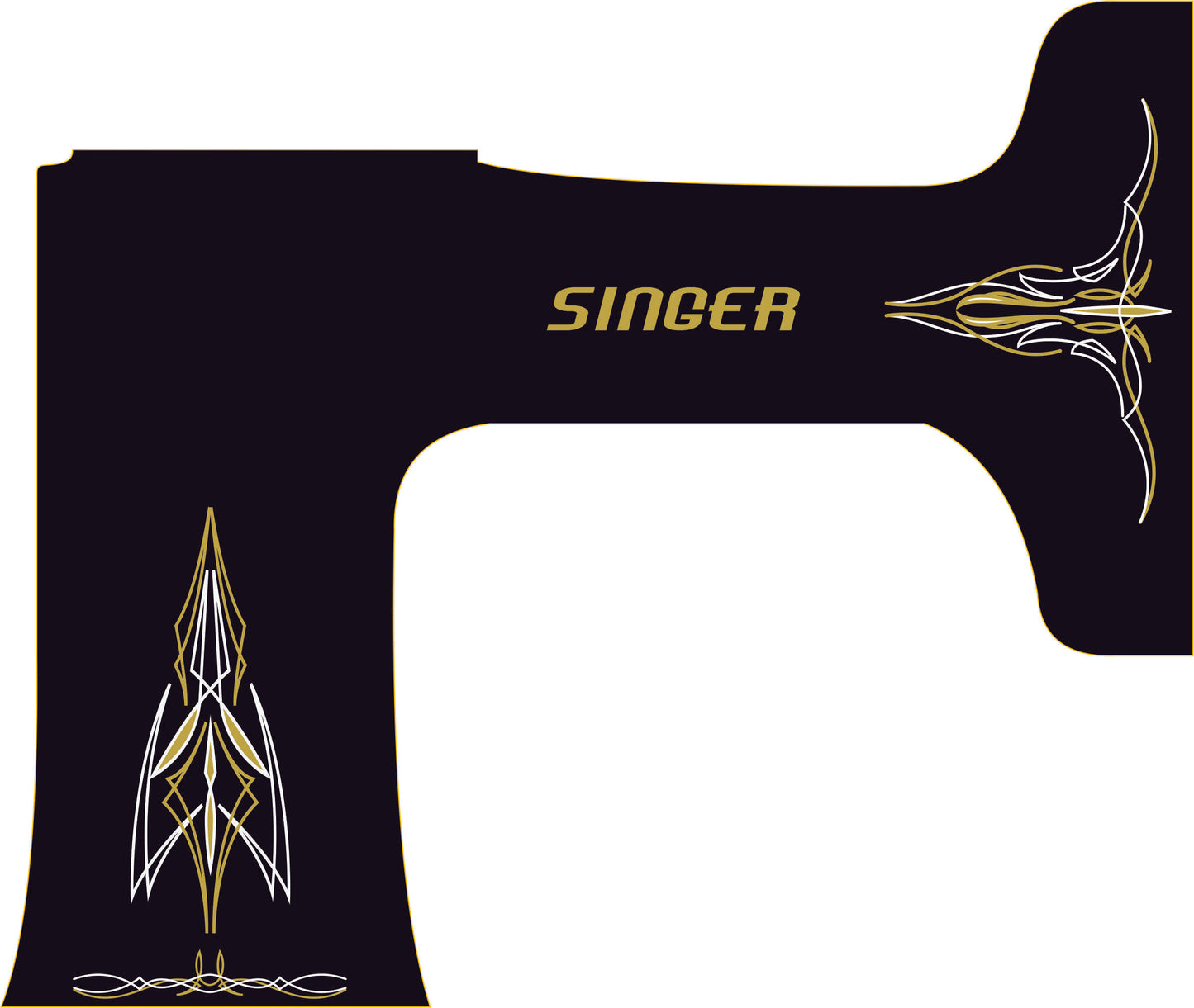 Custom Featherweight (222K) Pinstripes Sewing Machine Waterslide Decals
