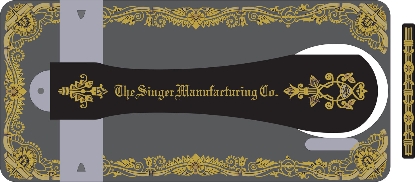 Model 27K and 127K 'Sphinx' (aka Memphis) Sewing Machine Waterslide Decals