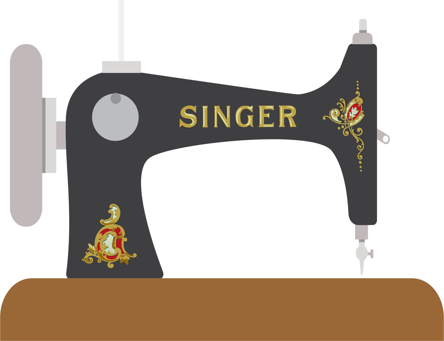 Model 28K or 128 'La Vencedora' Sewing Machine Waterslide Decals