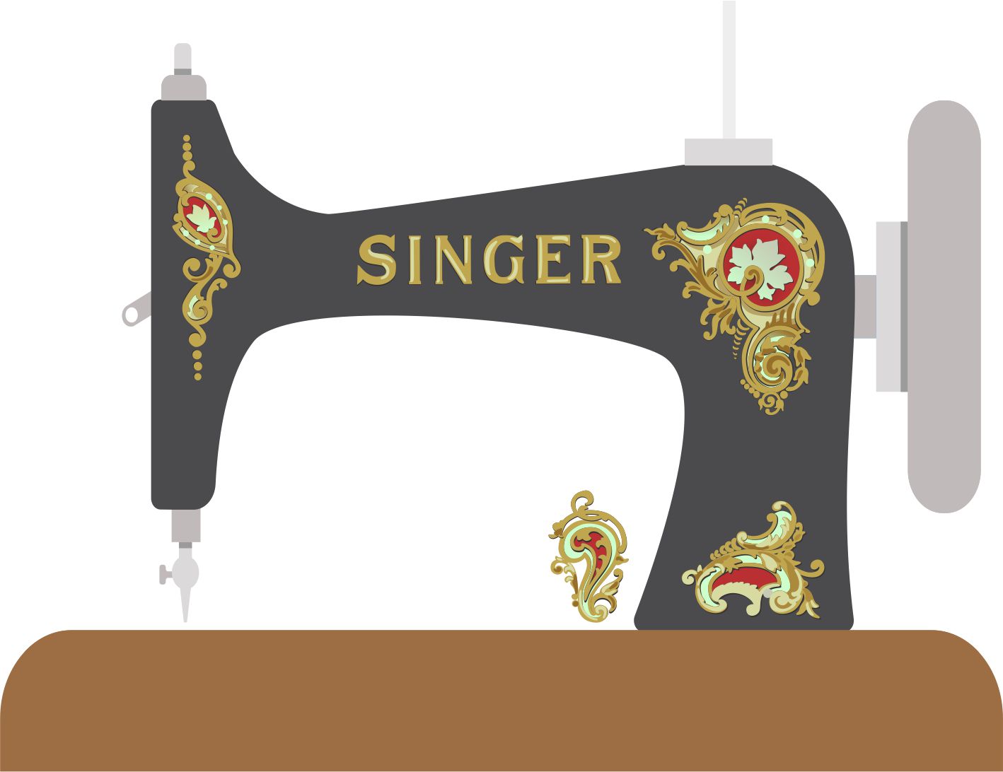 Model 28K or 128 'La Vencedora' Sewing Machine Waterslide Decals