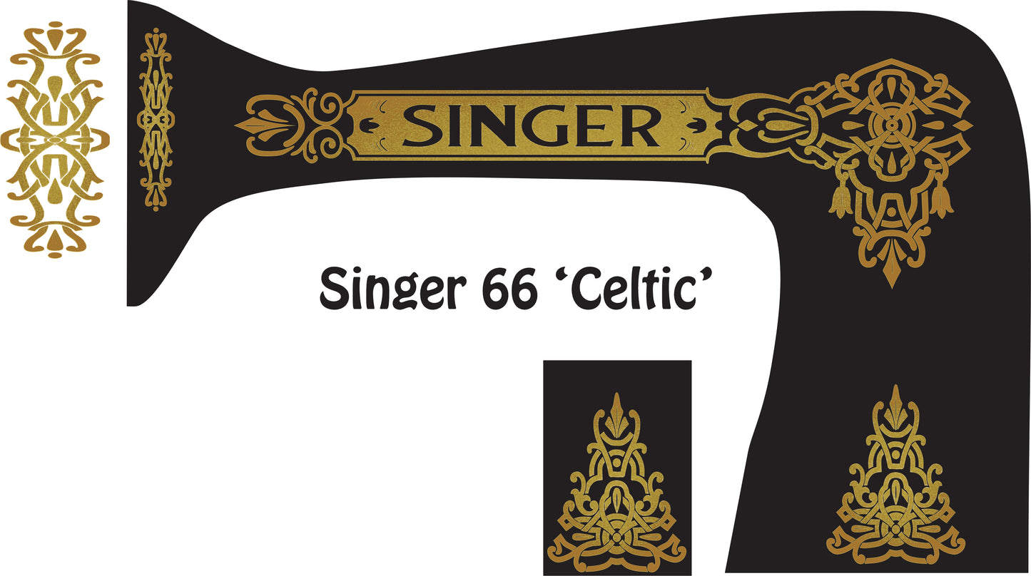 Model 66 'Celtic' Sewing Machine Waterslide Decals