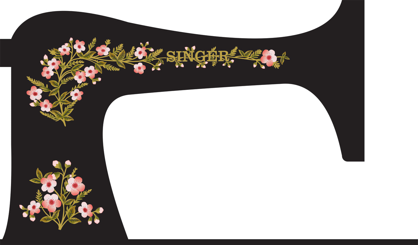 Model 99K sewing machines - 'Apple Blossom' waterslide decals