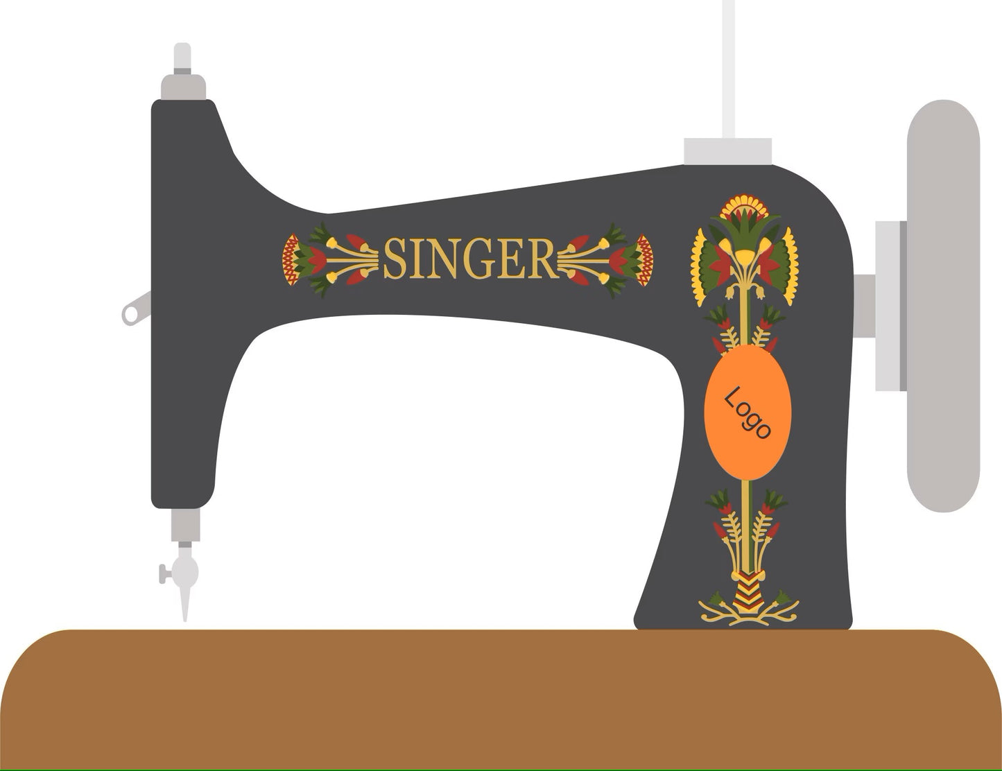 Model 66 "Egyptian Lotus" sewing machine waterslide decals