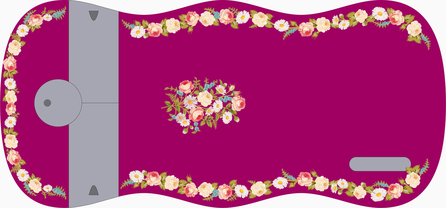 Singer VS2 Model (Vibrating Shuttle) "Painted Roses, Daisies and Forget Me Knots" Fiddlebase sewing machine waterslide decals