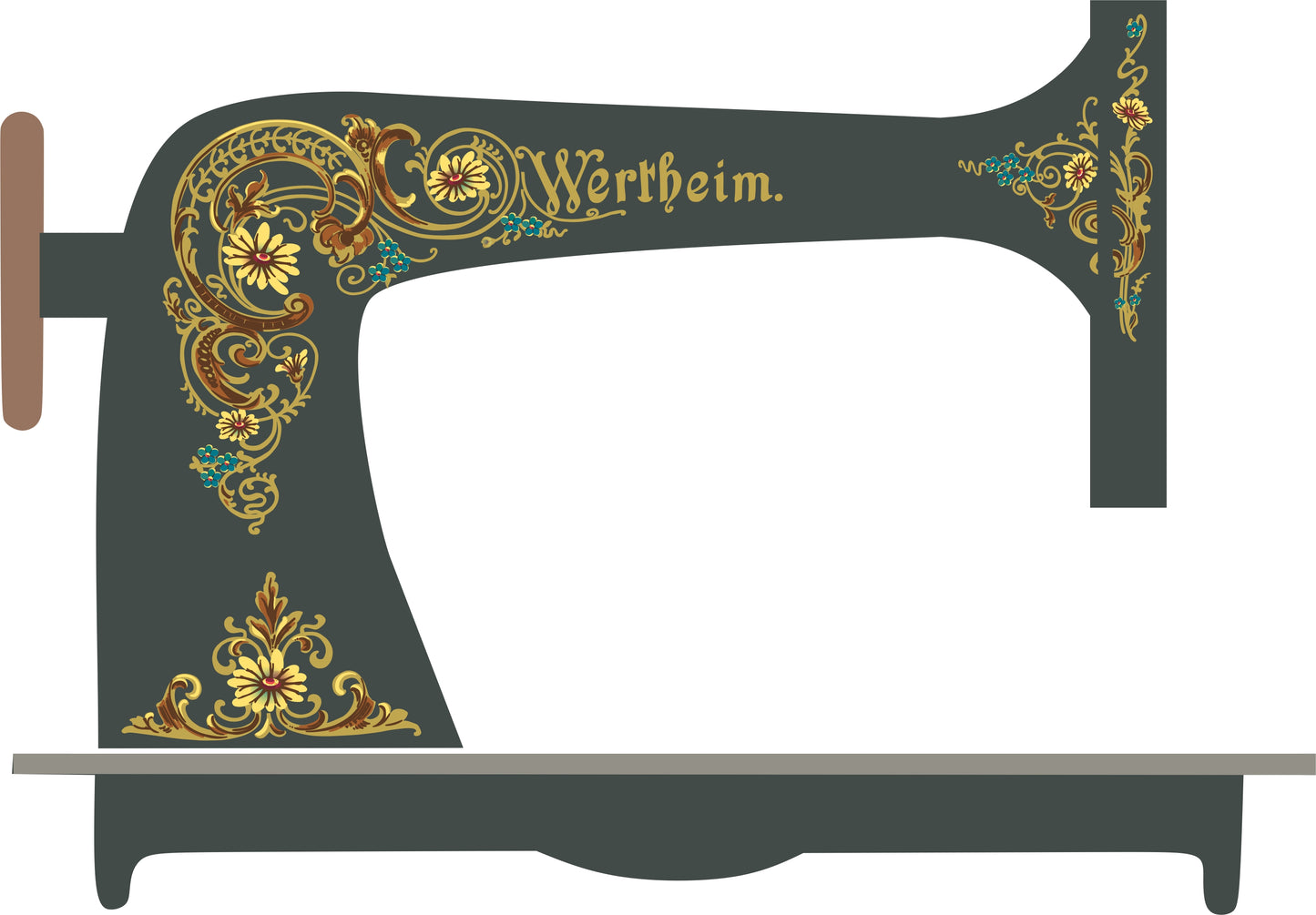 Wertheim 'Planet' Sewing Machine Waterslide Decals