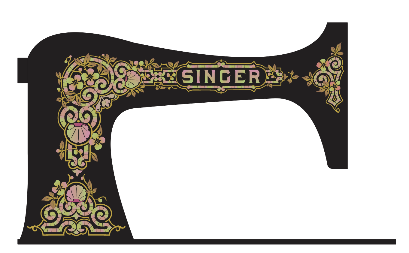 Model 27 or 127K 'Tiffany' or 'Gingerbread' Sewing Machine Waterslide Decals