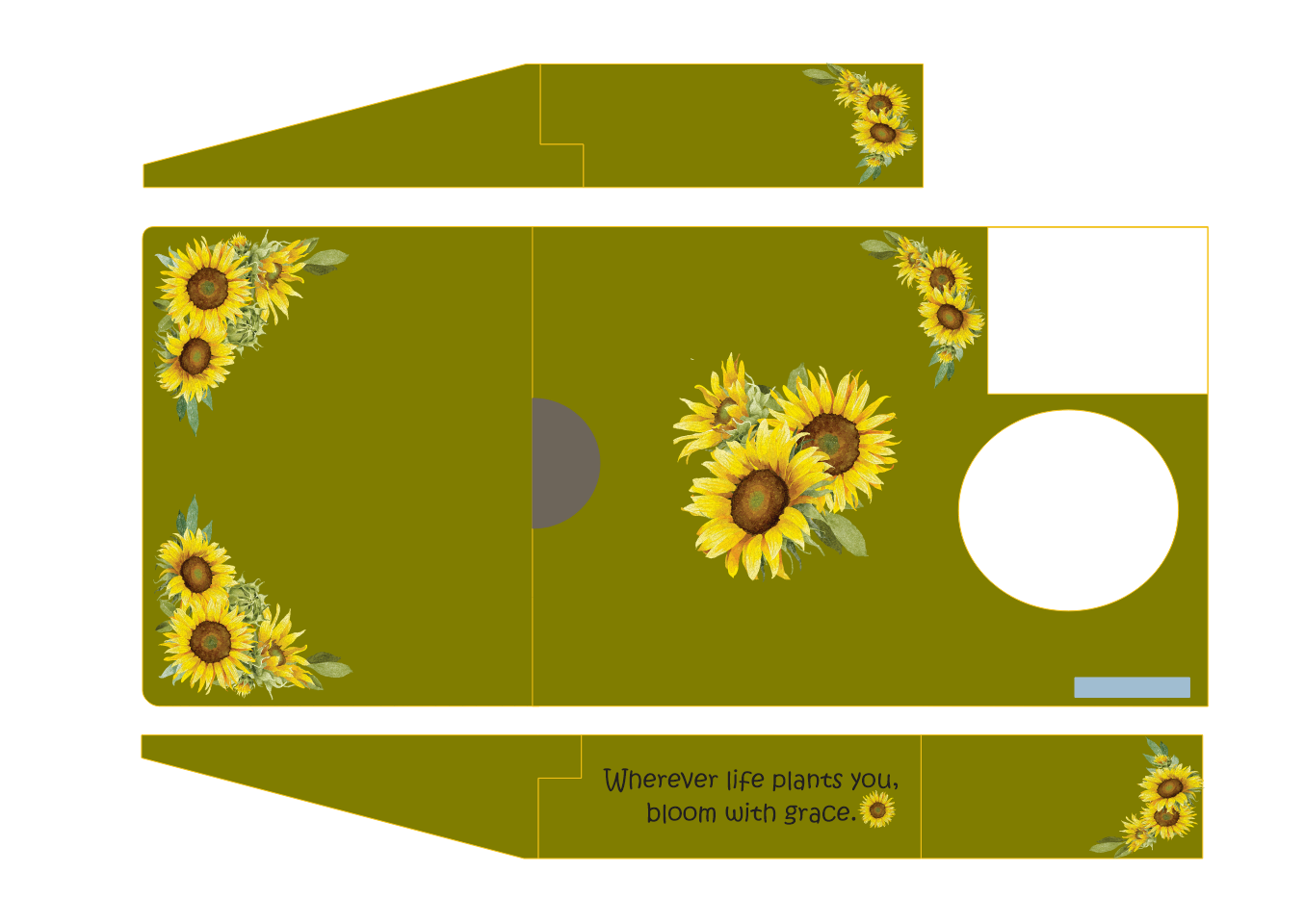 Custom Featherweight (221K) Sunflower Sewing Machine Waterslide Decals