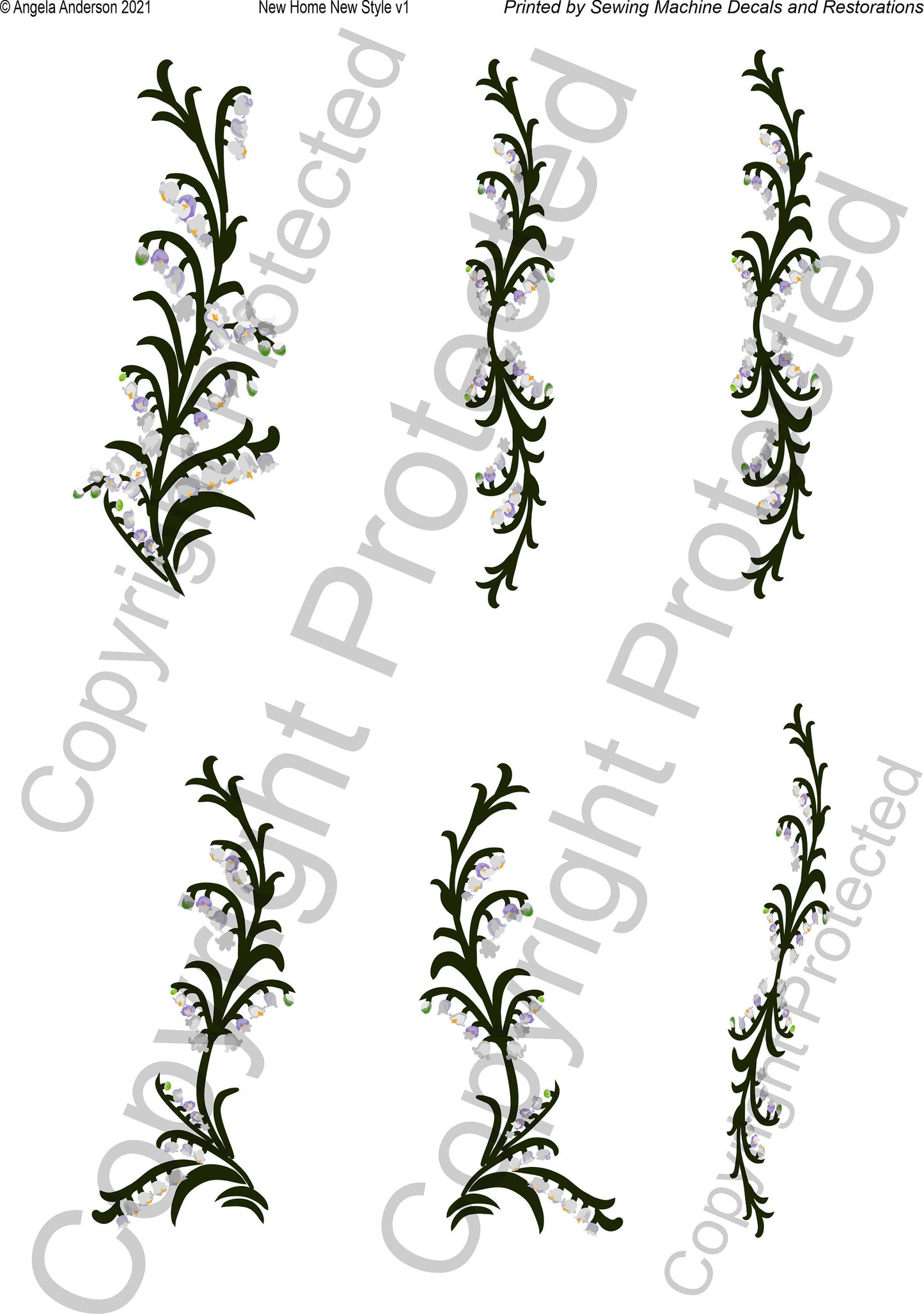 New Home New Style sewing machine Decals