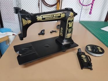 Wheeler and Wilson D9 sewing machine waterslide decals