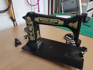 Wheeler and Wilson D9 sewing machine waterslide decals