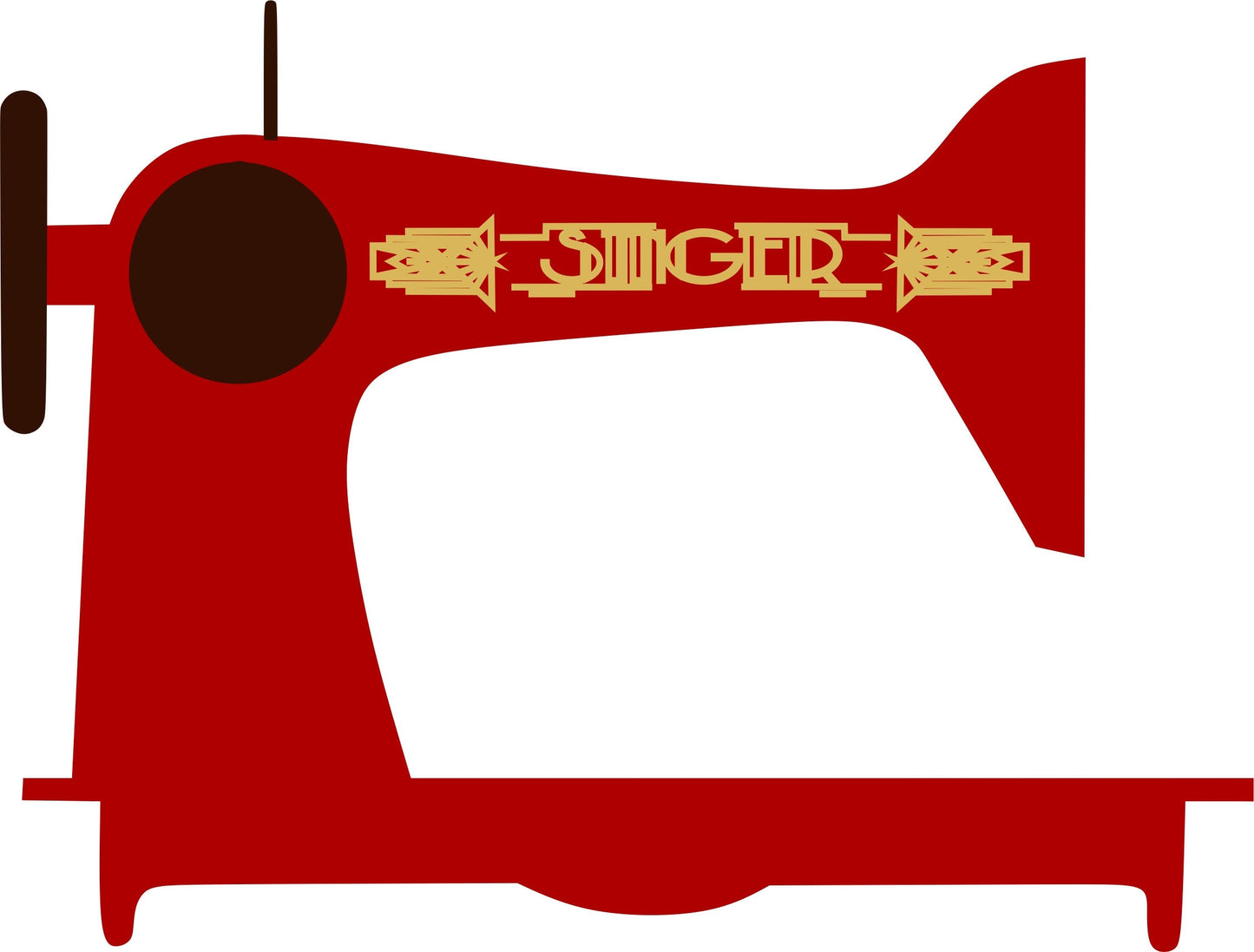 Custom Art Deco decals made for your machine Sewing Machine waterside decals
