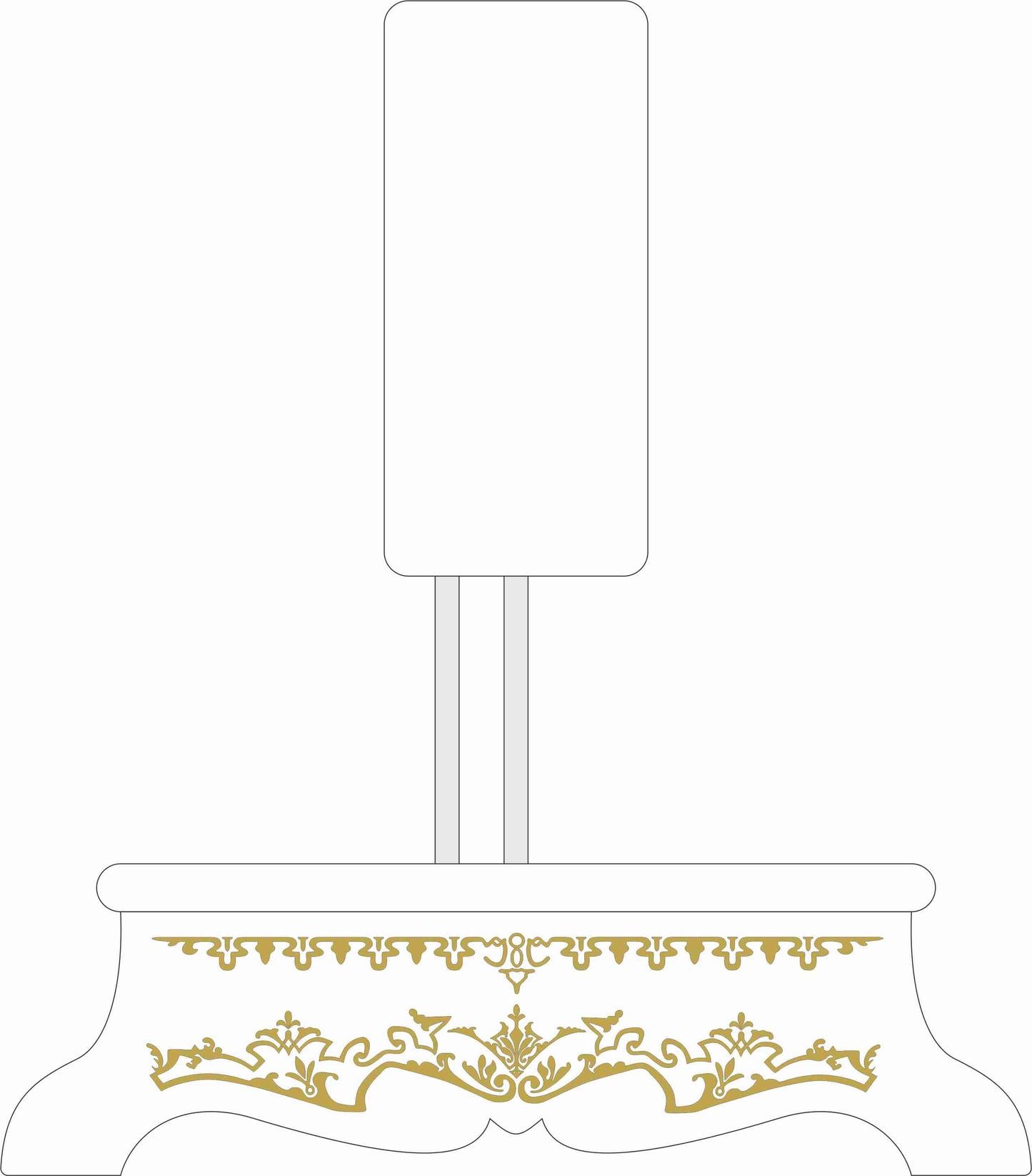 New National Sewing Machine Waterslide Decals (gold filigree base)