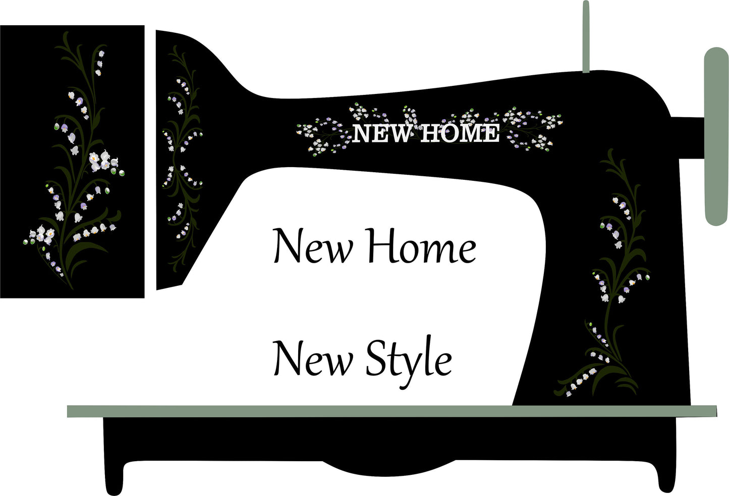 New Home New Style sewing machine Decals