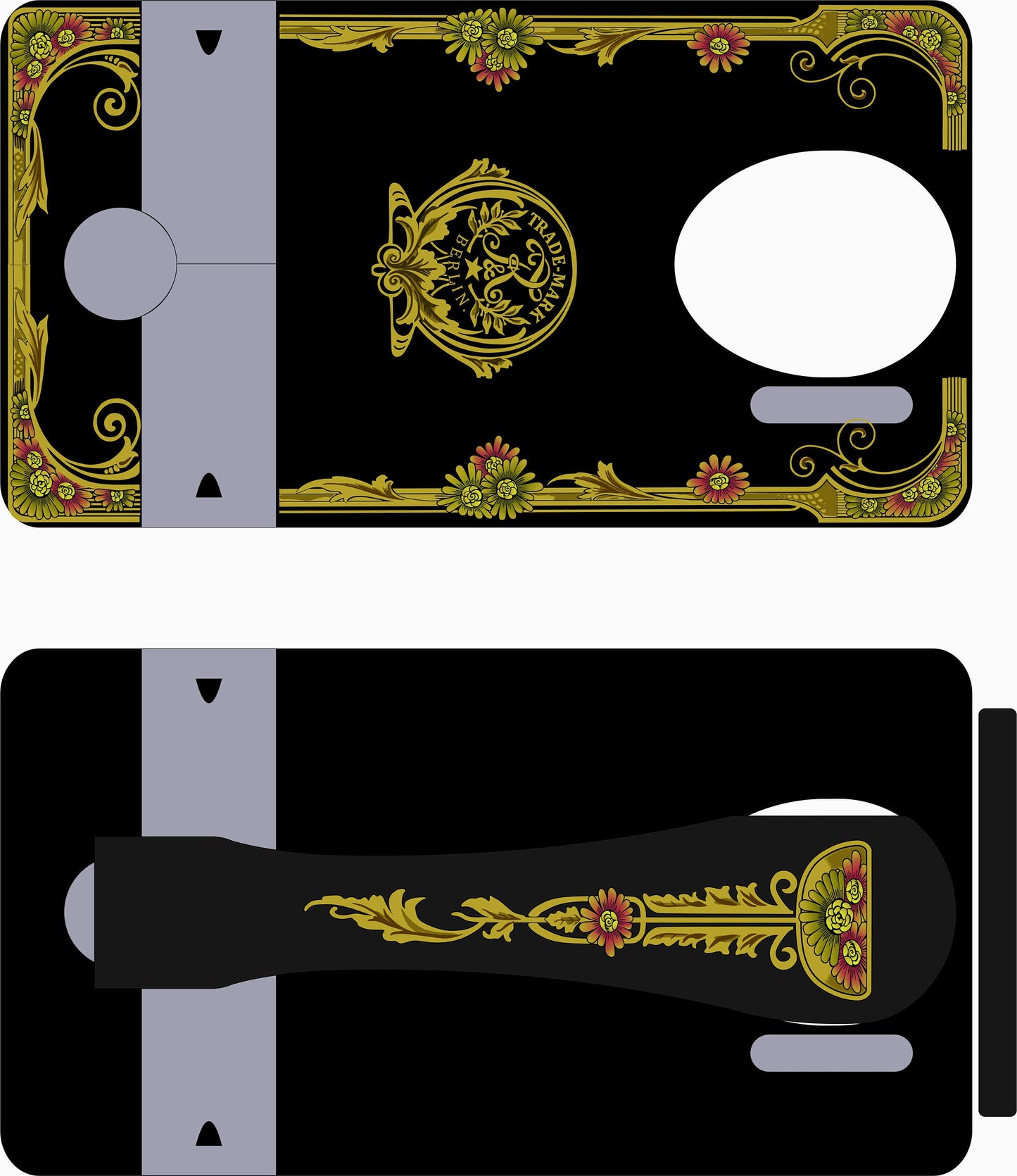 Frister and Rossman VS Sewing Machine Waterslide decals INCLUDES HANDCRANK