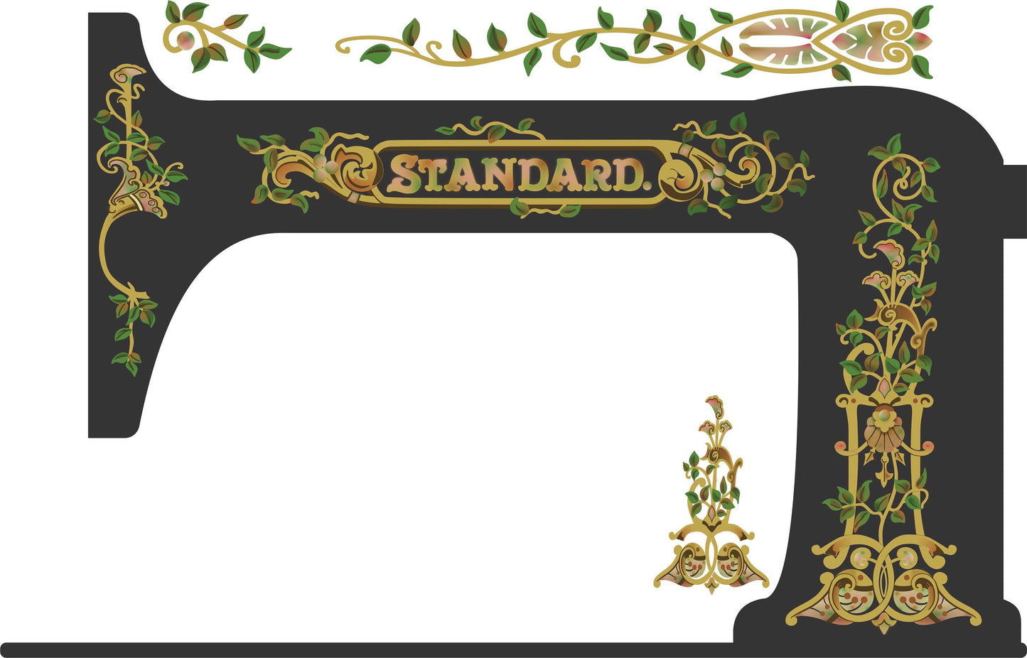 Standard Sewing Machine Waterslide Decals for the Rotary machine