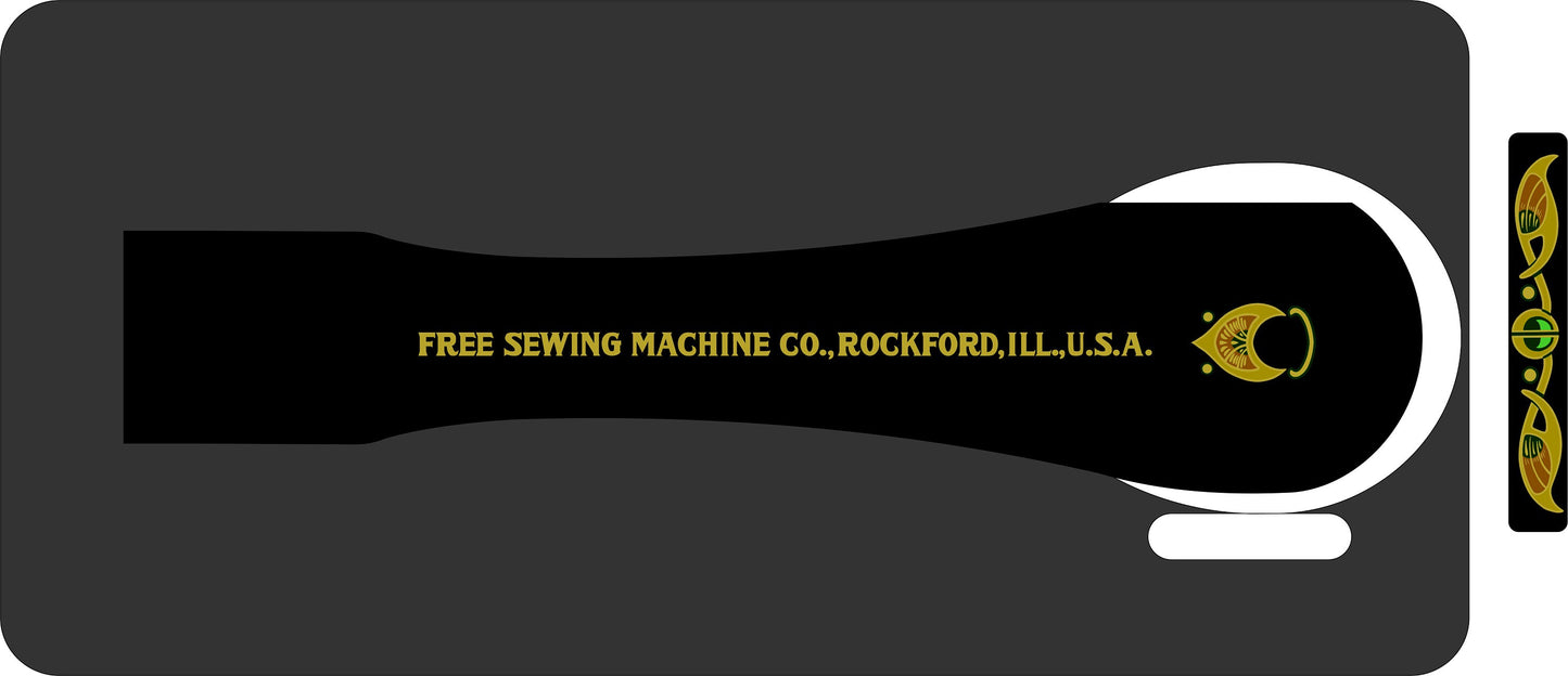 The Free No. 5 Sewing Machine Waterslide Decals