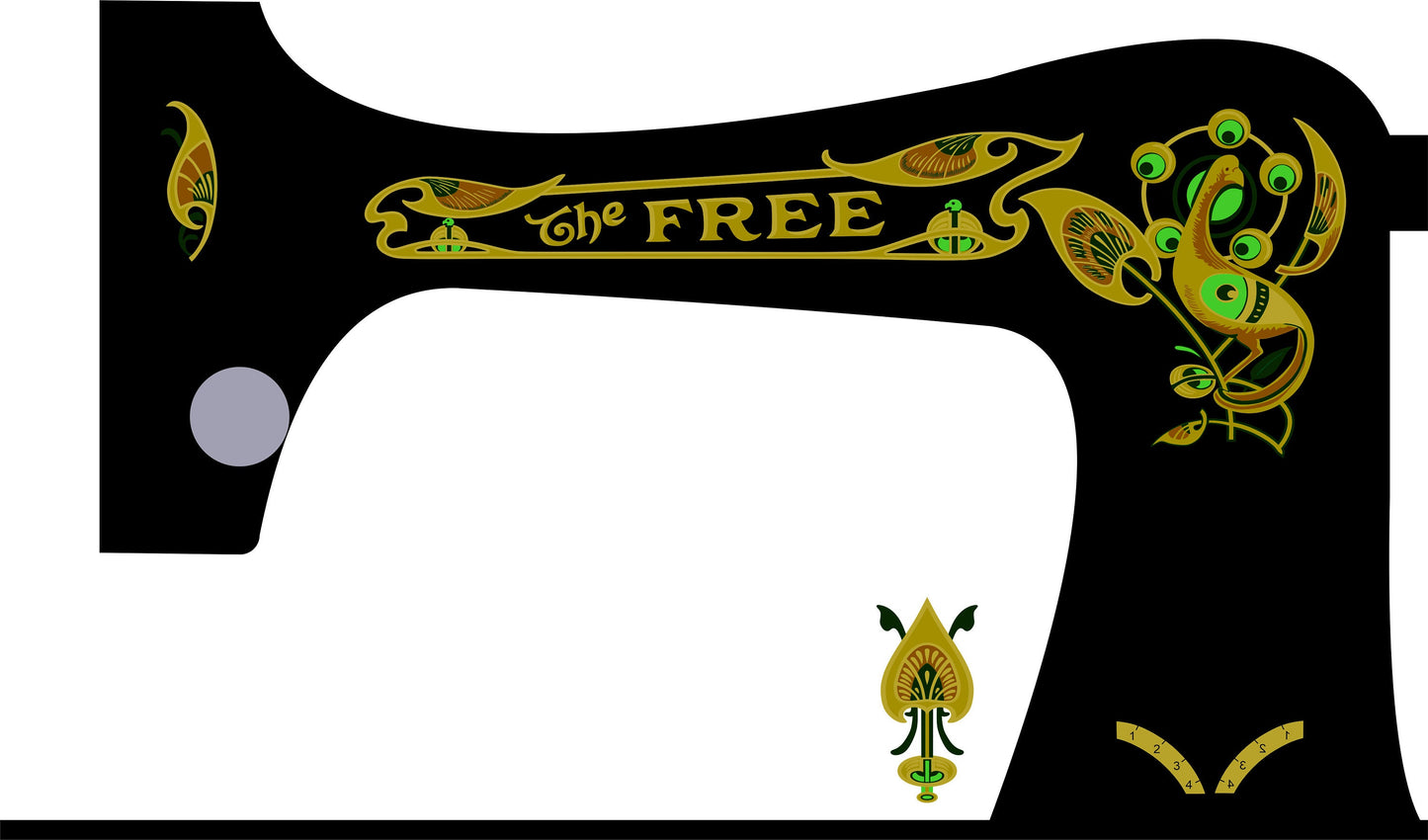 The Free Sewing Machine Waterslide Decals