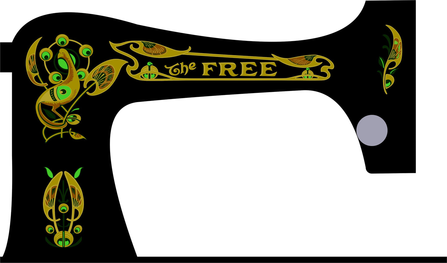The Free Sewing Machine Waterslide Decals