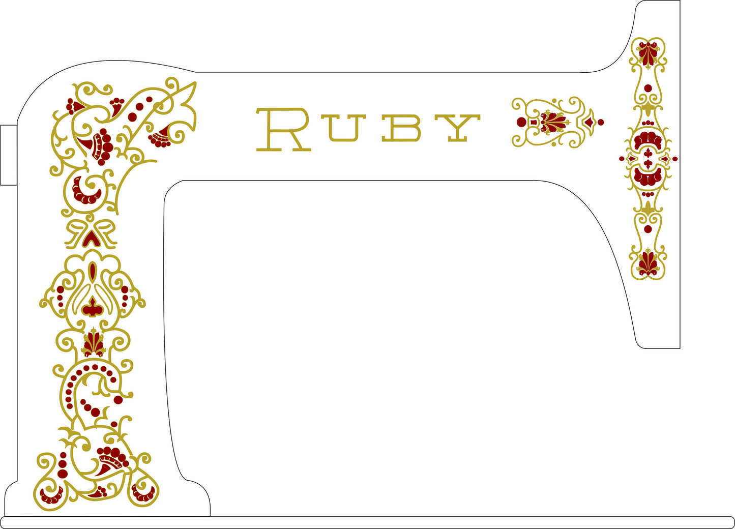 New Home Ruby - R1 sewing machine Decals