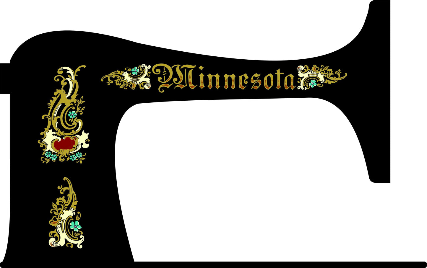 Minnesota Model A - Sewing Machine waterslide Decals