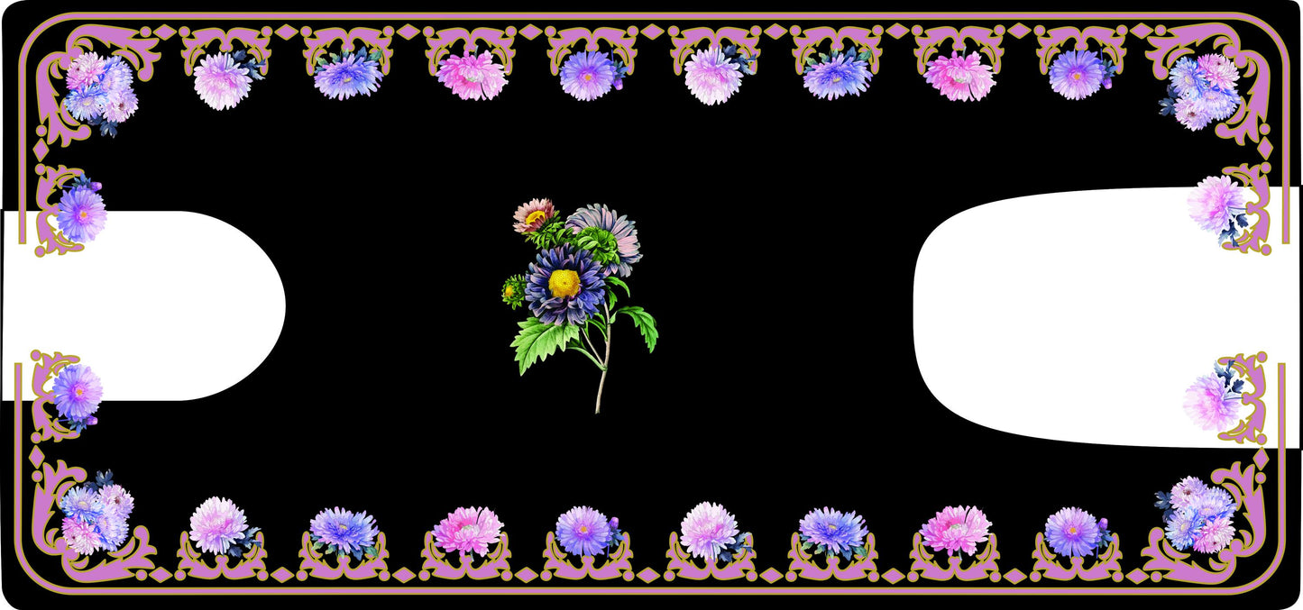 Custom Floral Sewing Machine waterside decals (include your own custom name)