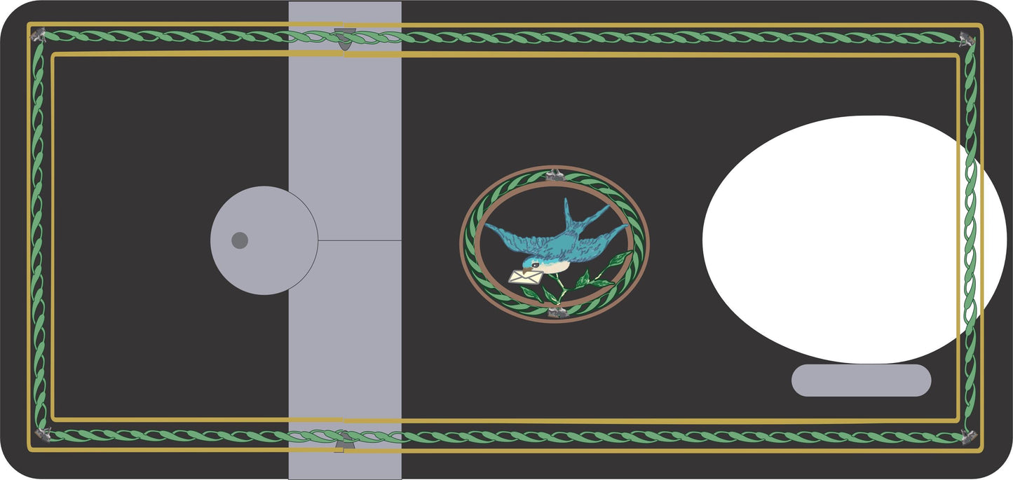 Bebarfald "Blue Bird" - Sewing Machine waterslide Decals