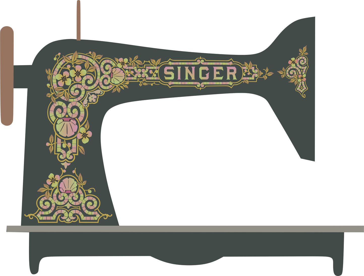Model 115K "Tiffany" Sewing Machine Waterslide Decals