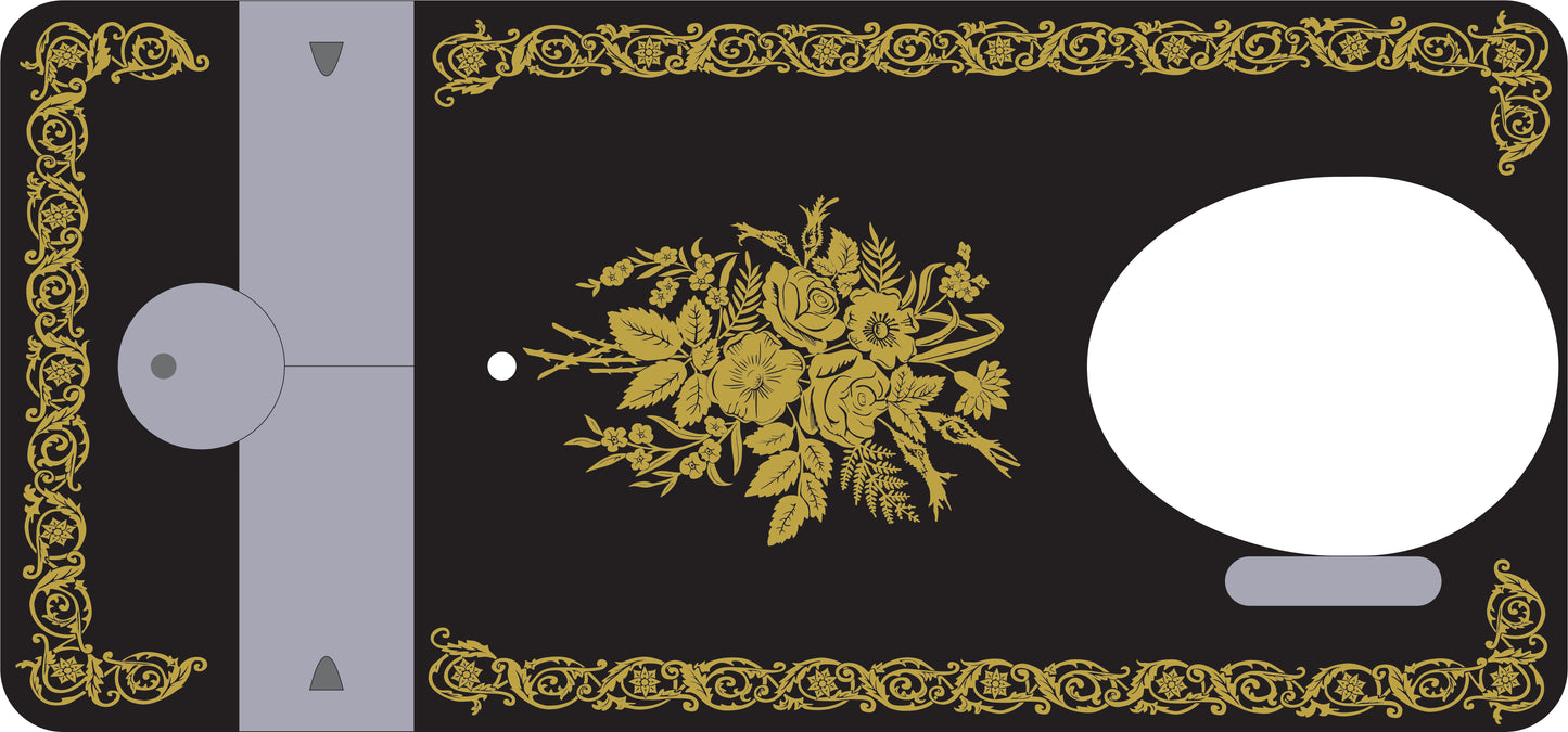 Model 27 or 127K 'Scrolls and Roses' Sewing Machine Waterslide Decals