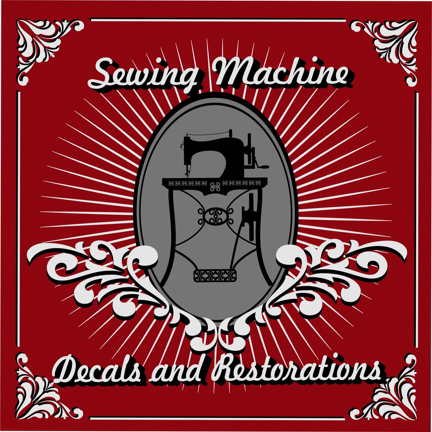 Vulcan Toy Sewing Machine decal (stickers)